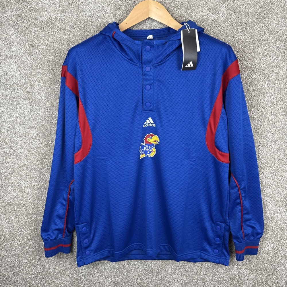Adidas Kansas Jayhawks Team-Issued Basketball Shooting Hoodie Men's‎ Medium NEW